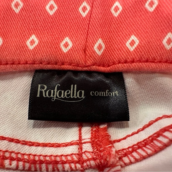 Rafaella Red and White Leggings Vibrant Stretchy Bottoms - Picture 2 of 7